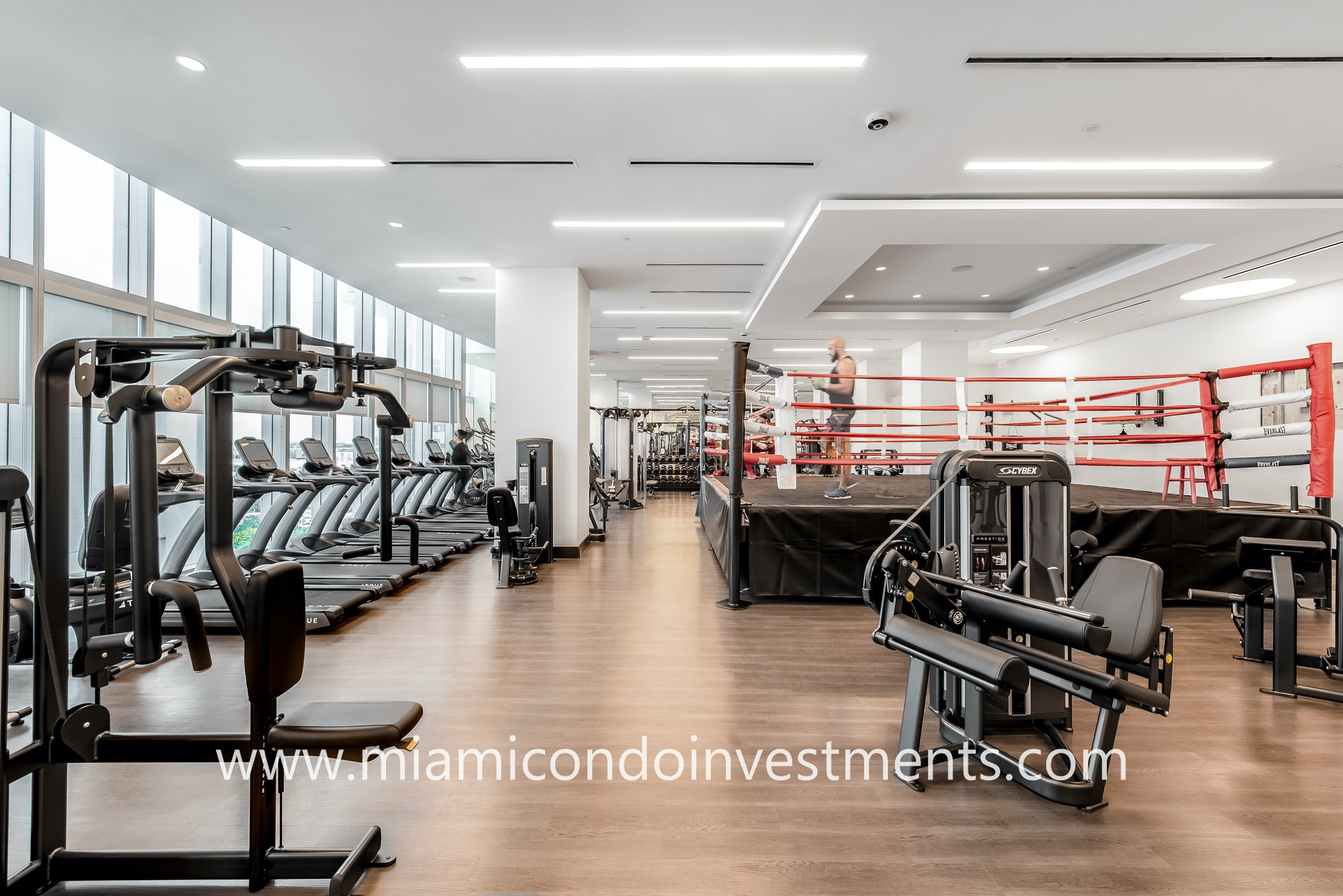 Paramount Miami gym and boxing ring