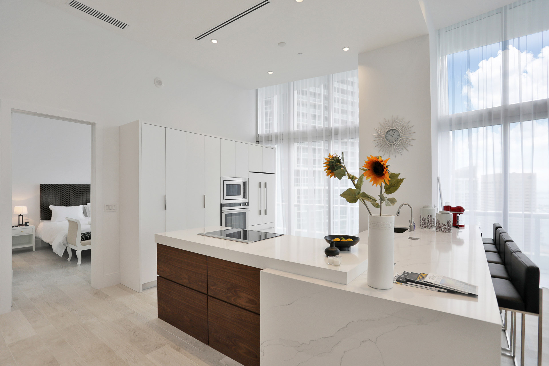 remodeled kitchen at Icon Brickell II