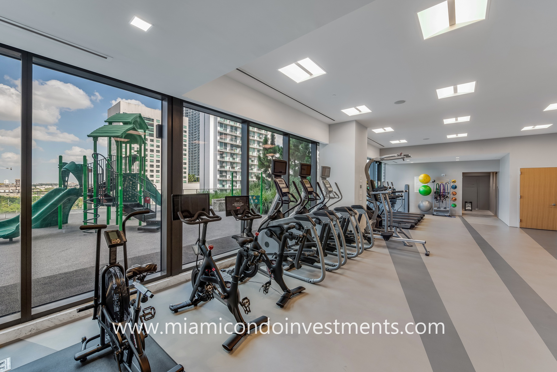 fitness center at Rise