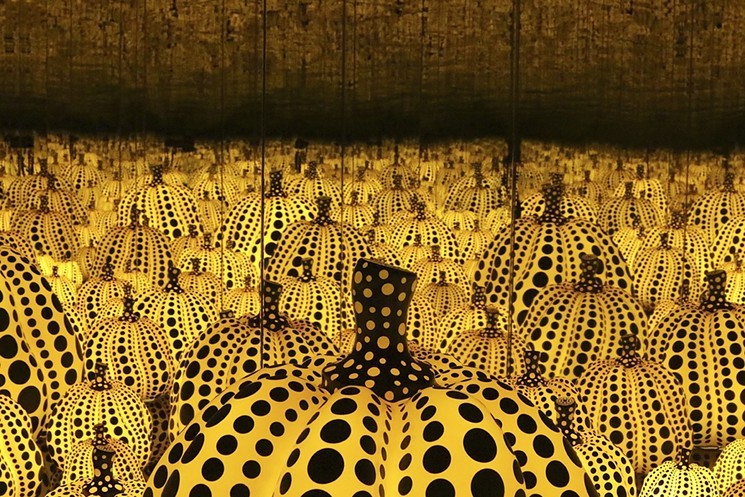 Japanese artist Yayoi Kusama's All the Eternal Love I Have for the Pumpkins, on loan to the Institute of Contemporary Art Miami through January 2020.