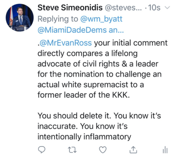Operativo demócrata de Miami asado por comparar a Bernie Sanders con Klansman David Duke (2)