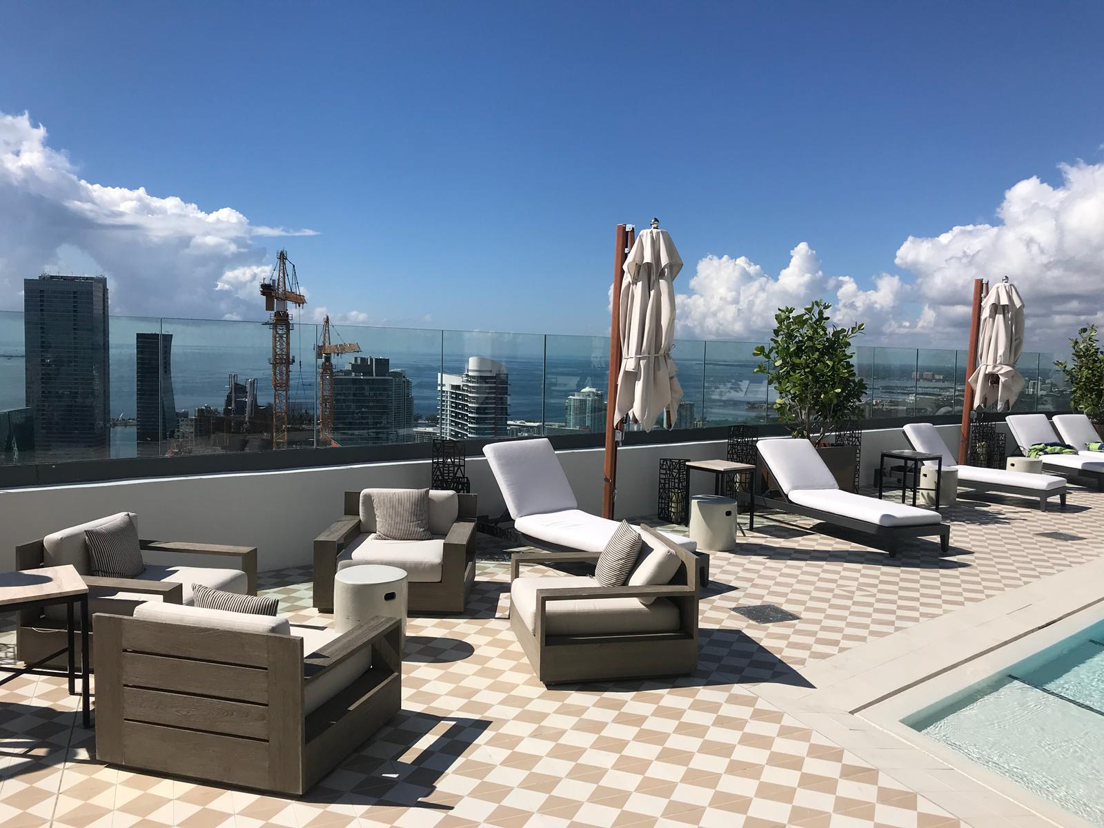 views south from SLS Lux rooftop deck