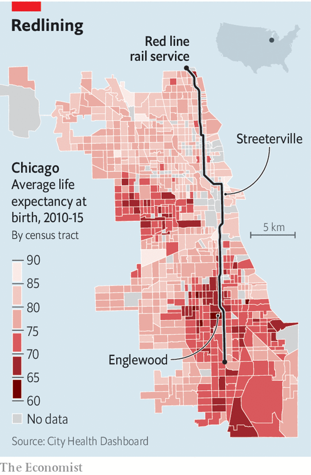 Un paseo a lo largo de Chicago de la línea roja