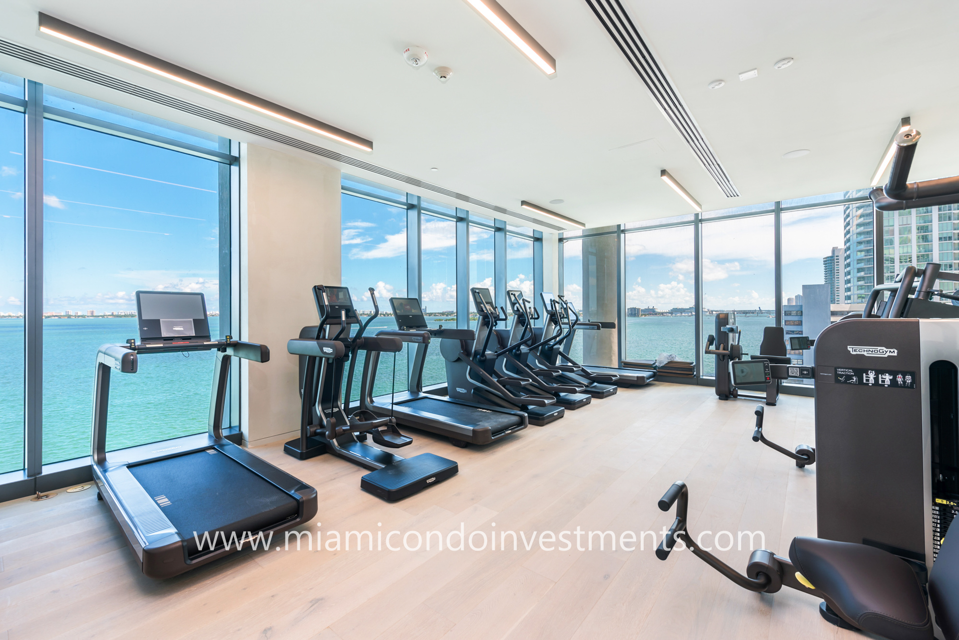 waterfront fitness center at One Paraiso