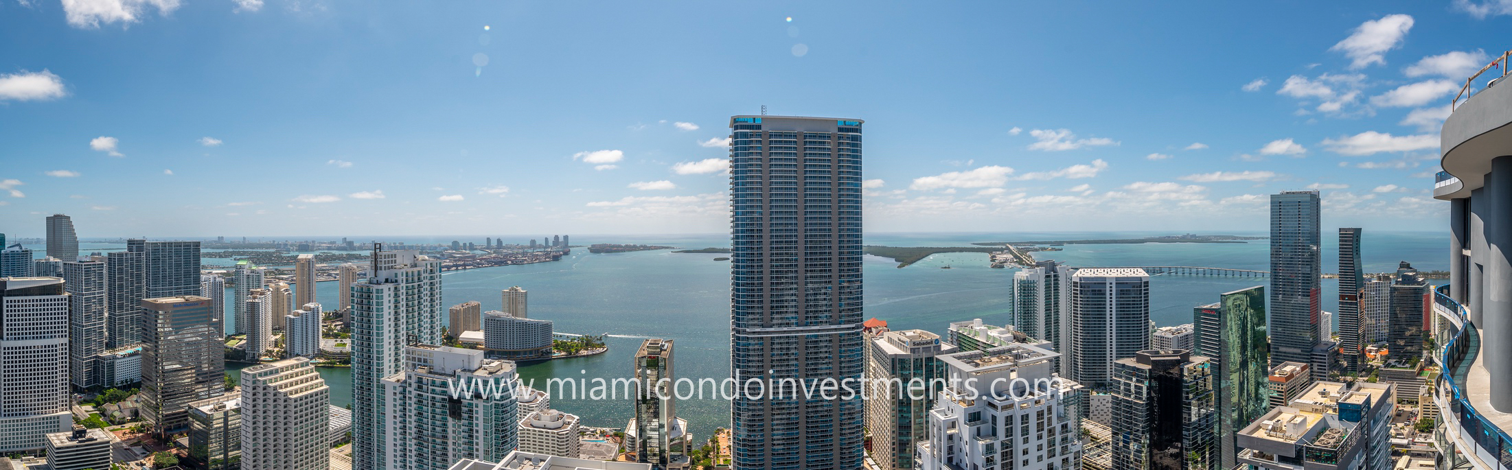 panoramic views from Upper Penthouse at Brickell Flatiron