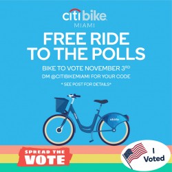 Citi Bike Miami ofrece viajes gratis el día de las elecciones
